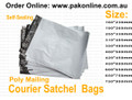 poly courier mailers satchels bags plain white post packaging 5kgs size
