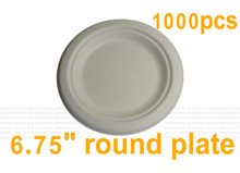 take away SUGARCANE BAGASSE 6.75" round plate 1000pcs free delivery sydney order online