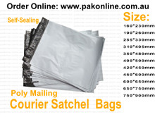 Pakonline supplies courier satchels and mailing bags for posting and sending items to your customers Australian wide