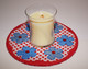 Colorful candle mat or mat for candy dish (candle not included)