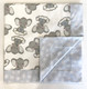 Flannel receiving blanket with elephant design