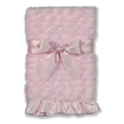 Bearington Swirly Pink Baby Blanket