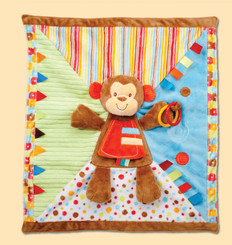 Monkey 18" x 20" Activity Blankee for Babies by Douglas Cuddletoy
