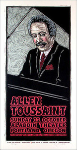 Allen Toussaint Poster Rare Signed Numbered Silkscreen by Gary Houston