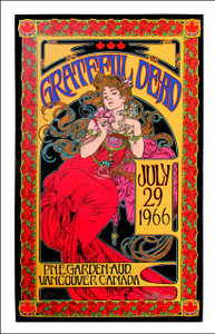 Grateful Dead Poster July 1966/2016 Record Store Day Edition AP Signed Bob Masse