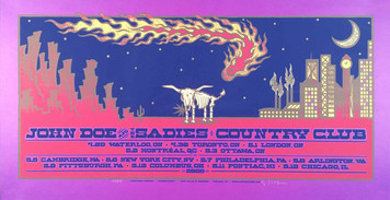 John Doe and The Sadies 2009 Tour Poster Original SN Silkscreen by Gary Houston