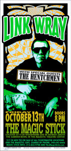 Link Wray & the Hentchmen Poster 2000 Signed Silkscreen by Mark Arminski
