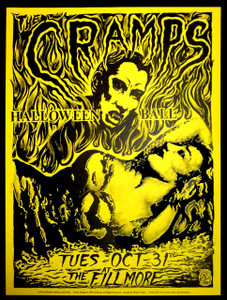 Cramps Halloween Ball Philip Cooper Fillmore Auditorium 1989 Yellow Paper