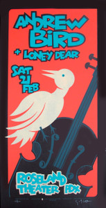 Andrew Bird Poster Original Signed Silkscreen by Gary Houston
