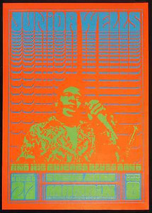 Junior Wells Poster at the Matrix 1966 Victor Moscoso Neon Rose NR-1 RP-2 MINT