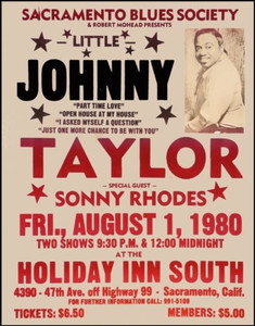 Little Johnny Taylor Poster Rare Boxing Style Blues Sacramento Holiday Inn 1980