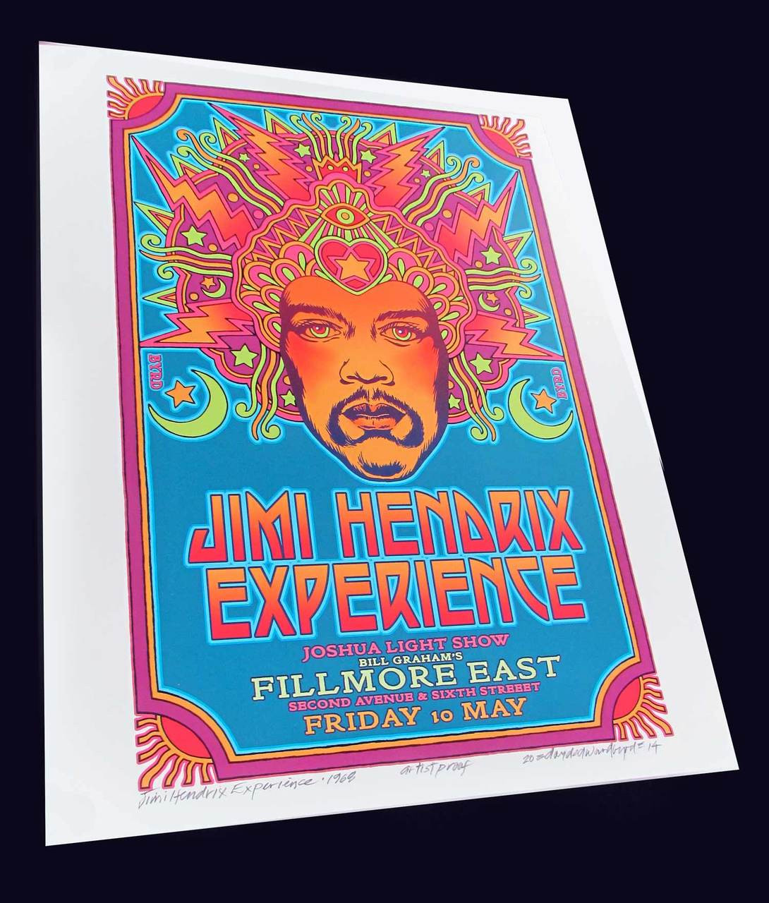 Prince DNA Lounge Poster 3rd Eye Girl 2013 New Hand-Signed A/P David Byrd w COA 