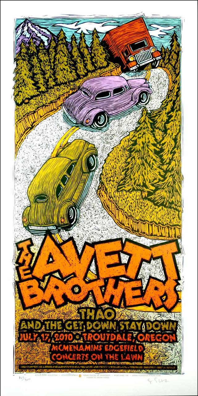 Avett Brothers Poster Original Signed Silkscreen McMenamins