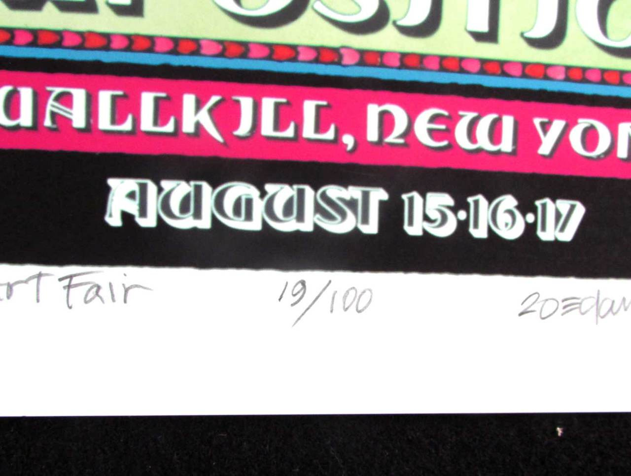 Woodstock Wallkill '69 Poster New Artist Edition Giclee Signed by David