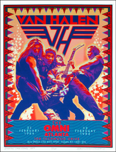 Van Halen Poster 1984 Tour New Artist's Edition by David Byrd Signed & Numbered