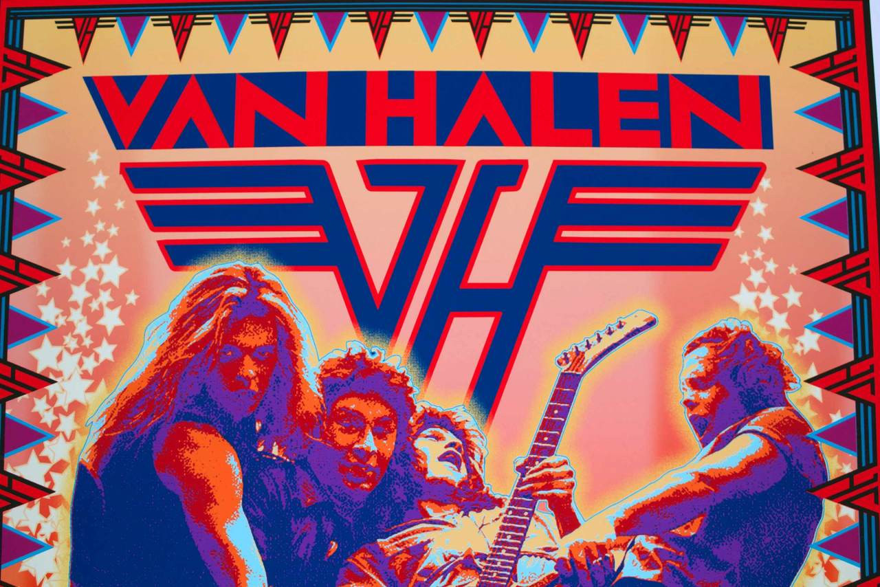 Van Halen Poster 1984 Tour New Artist's Edition by David Byrd Signed