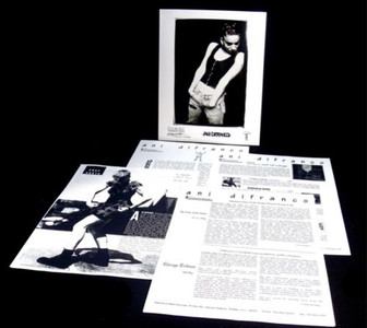 ANI DIFRANCO Original PRESS KIT w 8x10 Photo + Clips Out of Range 1994