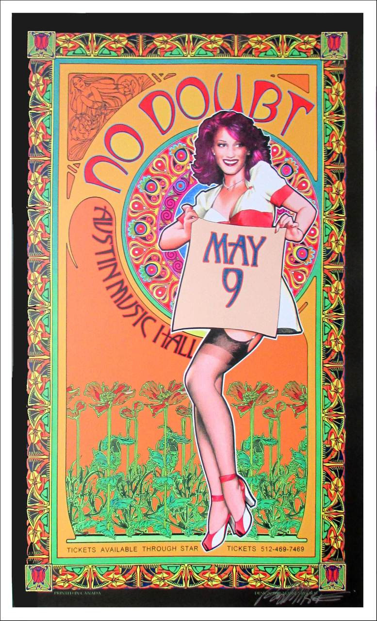 No Doubt Gwen Stefani Poster Austin Music Hall 2009 New Giclee