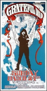 Grateful Dead Poster AoR 3.151 Pigpen w Wings 1968 Ltd 2nd Printing Artrock 1995
