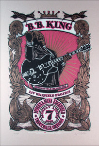 BB King 80th Birthday Tour Poster Original Signed Silkscreen Gary Houston