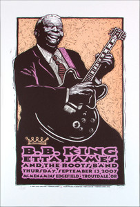BB King Etta James Poster Original Signed Silkscreen by Gary Houston