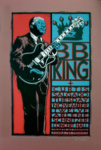 BB King Poster Curtis Salgado Original Signed Silkscreen by Gary Houston