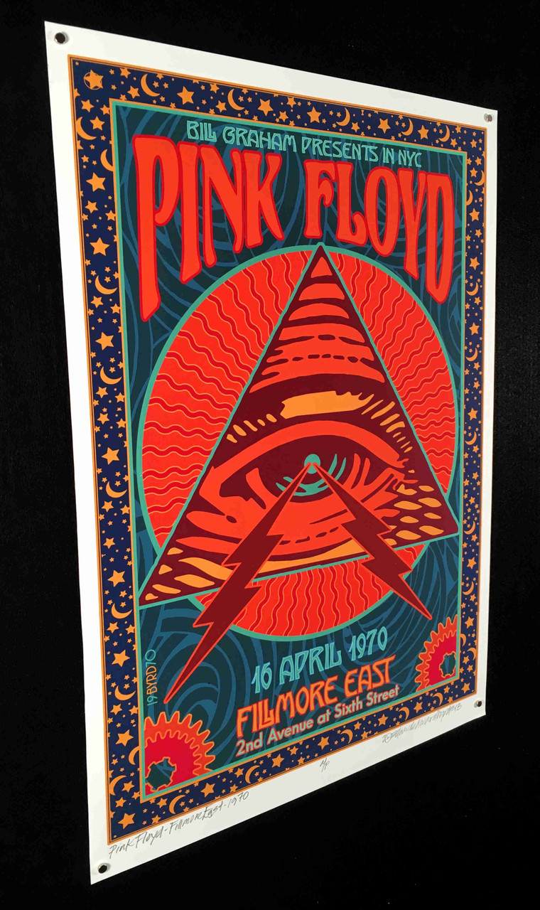 Pink Floyd Poster Historic Fillmore East Honorific New SN Hand-Signed ...