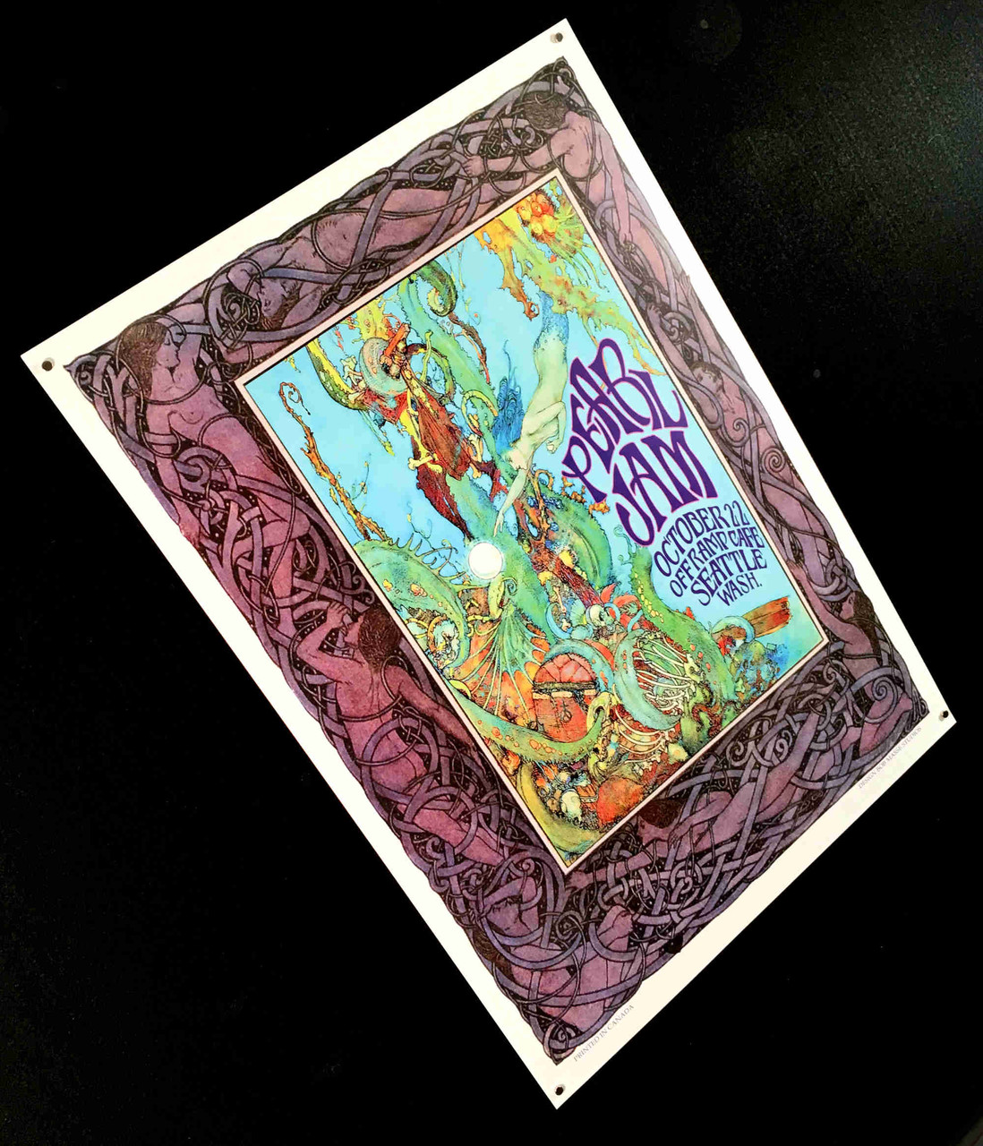 Pearl Jam Offset Poster Toronto 1992 Bob Masse at 's Entertainment  Collectibles Store