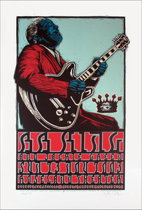 BB King Poster Jackie Green Original Signed Silkscreen by Gary Houston