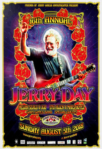 16th Annual Jerry Day Poster by Shane Edward Grogg 2018 Garcia Grateful Dead