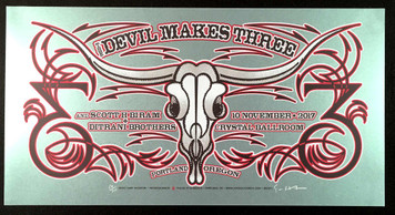 The Devil Makes Three Poster Portland 2017 Orig Silkscreen SN110 by Gary Houston