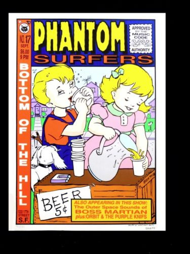 Phantom Surfers Poster Bottom of the Hill SF 1994 S/N Ed 500 by