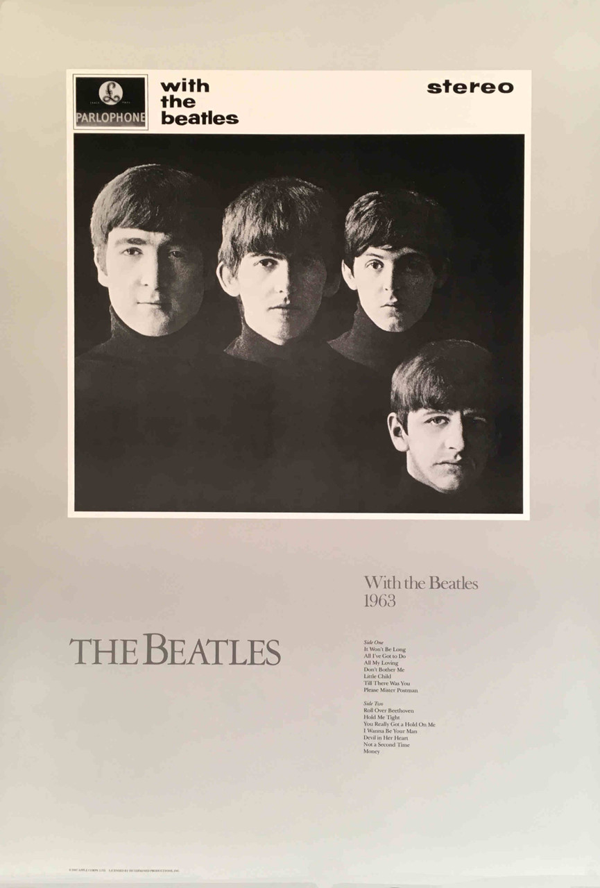 Beatles Poster Meet The Beatles EMI UK Cover & Songs Determined
