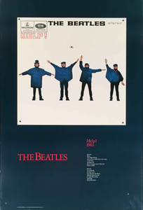 Beatles Poster "HELP!" 1965 Original EMI Songlist Determined Productions '87 COA