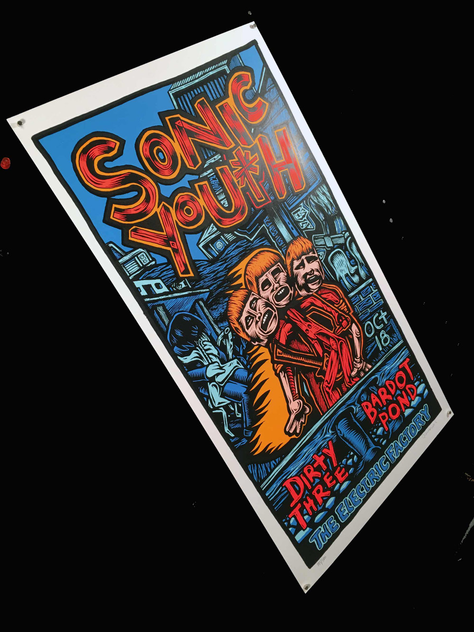 音楽ポスター SONIC YOUTH イギリスツアー告知ポスター ポスター☆ソニック・ユース（Sonic Youth）1992 TX Kozik