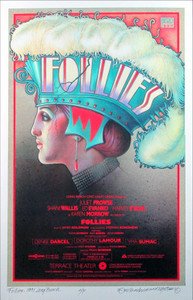 Sondheim's Follies Poster Gorgeous 1990 Reprint Print Hand-Signed by David Byrd