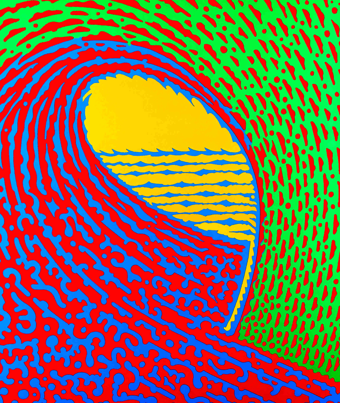 John Van Hamersveld SURF FOR A CURE 額装付き c99ca323-cfb1-5a5b-9bbb-