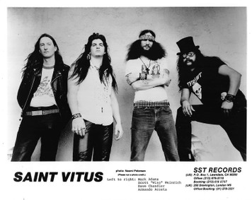 SAINT VITUS Press Kit 8x10 B&W PRESS PHOTO 10 pgs Bios Clips SST Records 1987