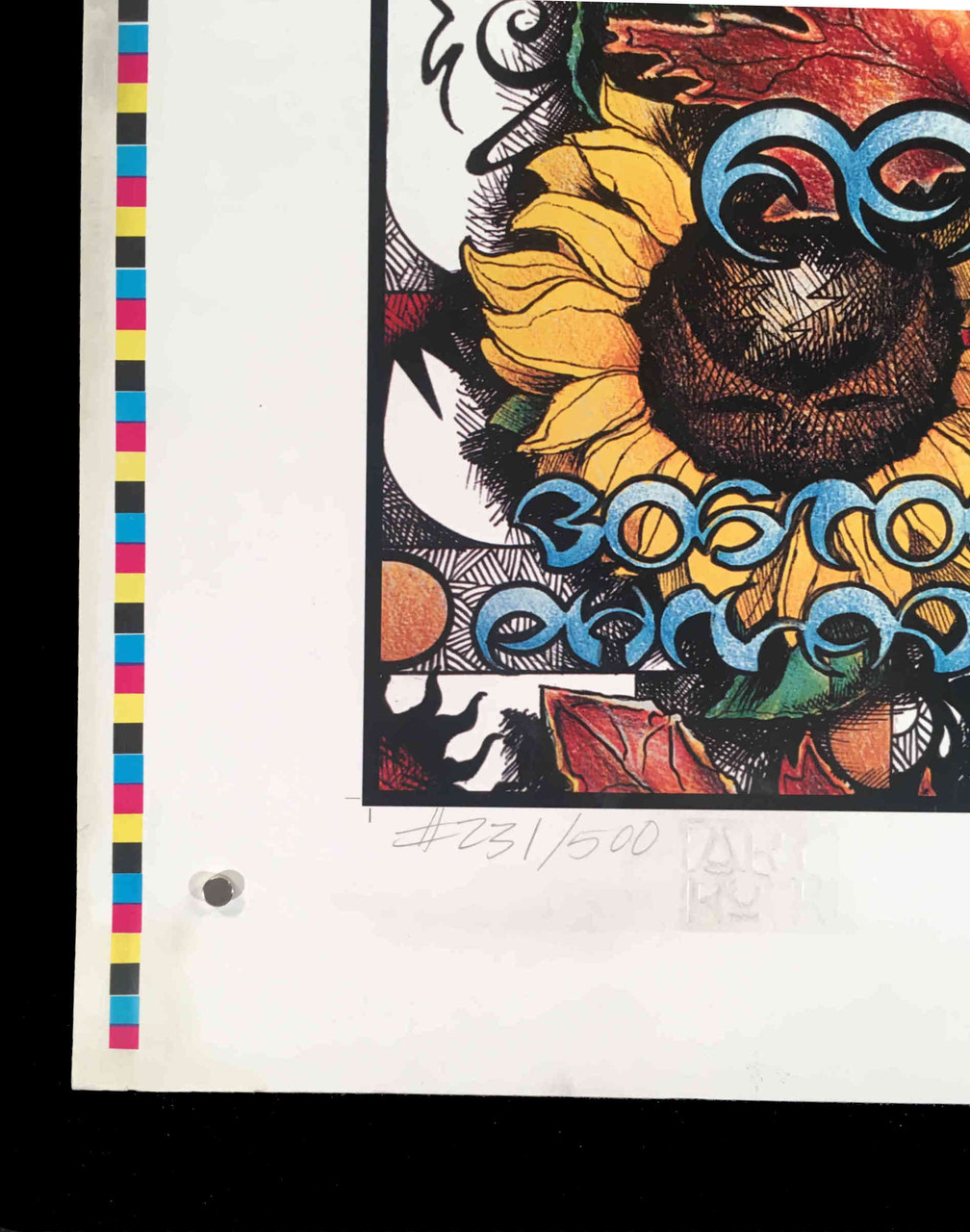 Grateful Dead Poster Cancelled 1995 Fall Tour Uncut Proof S/N by