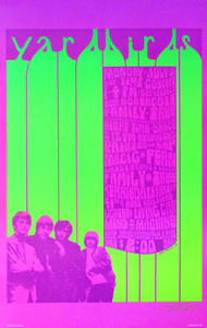 Yardbirds Jimmy Page Poster Kerrisdale Arena 1968 Nice Reprint Signed Bob Masse