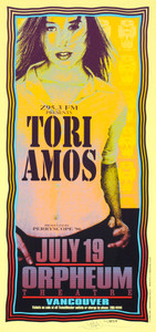 Tori Amos Original Silkscreen Poster Vancouver 1996 Signed by Mark Arminski