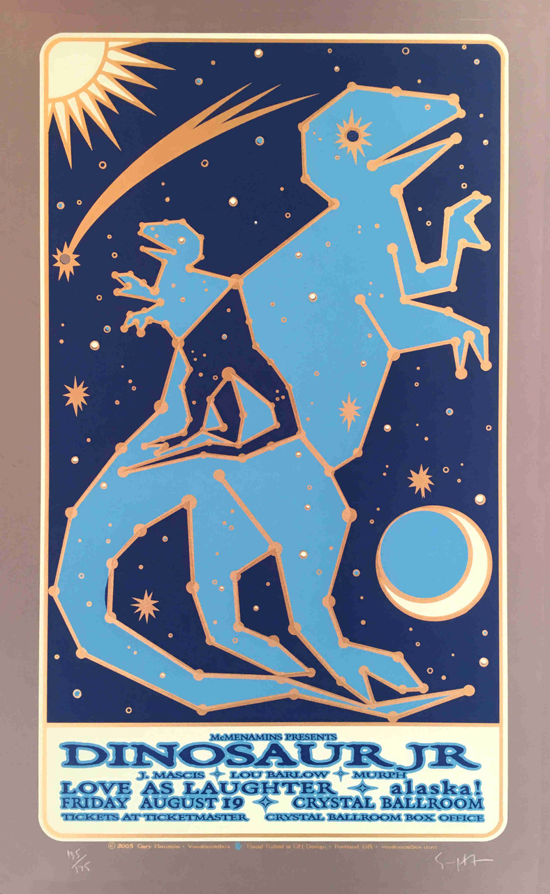 Dinosaur Jr. Poster Original Silkscreen SN 175 2005 Hand-Signed by