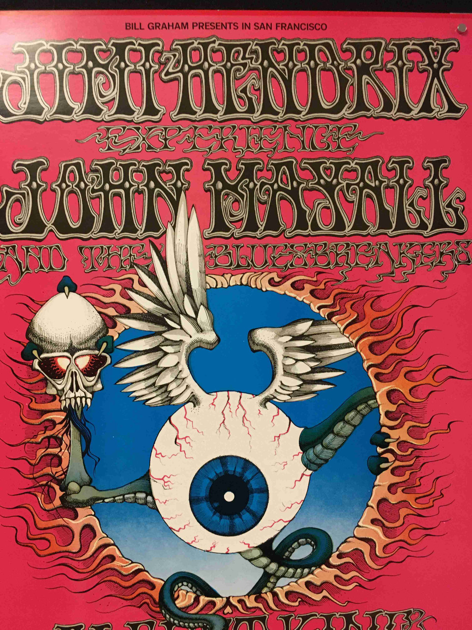 BG105-2 Jimi Hendrix Poster John Mayall Fillmore Winterland 68 2nd