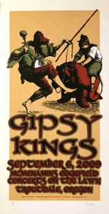 Gipsy Kings 2010 Original Silkscreen S/N 135 Gary Houston COA