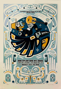 Poster Bob Dylan John Mellancamp McMenamin's on the Lawn Signed Gary Houston COA