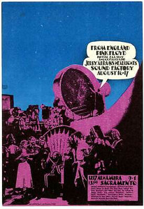 Pink Floyd Handbill Original Sound Factory Sacramento 1968 AoR 3.19 Flawless