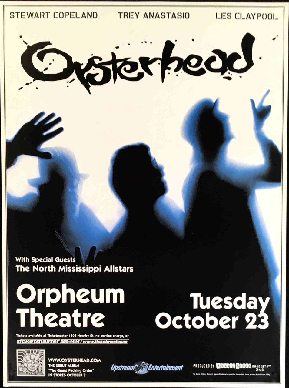 OYSTERHEAD Original 1992 Concert Poster S. Copeland T. Anastasio L