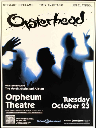 OYSTERHEAD Original 1992 Concert Poster S. Copeland T. Anastasio L