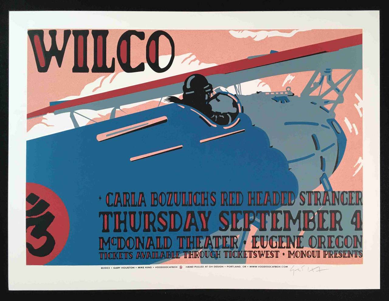 Wilco Original Poster 2003 McDonald Theater Eugene Hand-Signed