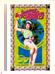 Jimmy Buffett Coral Reefer Band Poster Rare Uncut Proof 96 Hand-Signed Bob Masse